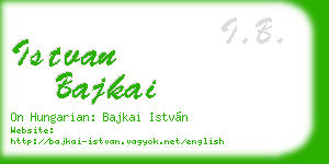 istvan bajkai business card